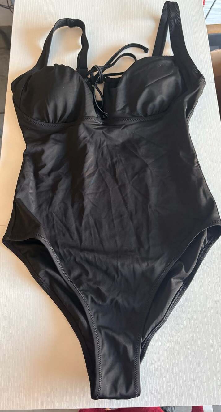 Laslulu One Piece Swimsuit Size M Black